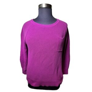 Talbots Fuchsia Crew Neck Sweater